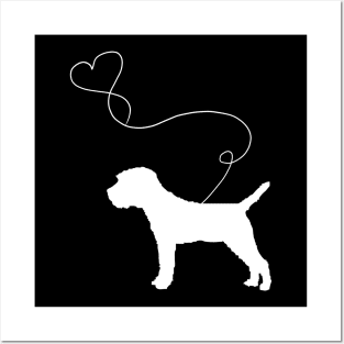 dog cute border terriers heart Posters and Art